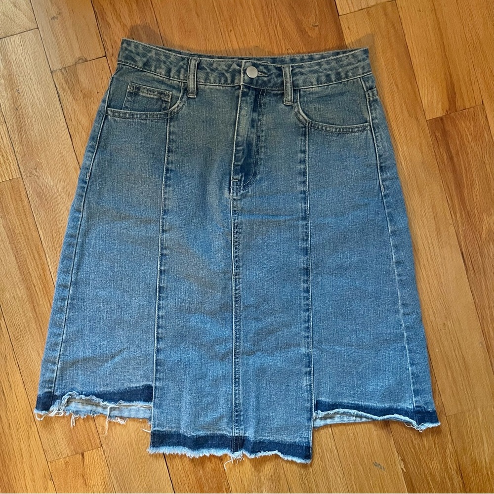 Remade Denim Blue Skirt